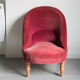 Fauteuil crapaud velours de soie