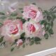 Watercolor painting bouquet of roses signed D. Lombard
