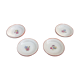 Suite of 4 old plates of dinette Porcelaine foral decoration