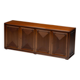 Architectural modernist sideboard, France, mid-20th century