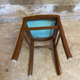 Antique Luterma style bistro chair vintage brown wood
