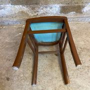 Antique Luterma style bistro chair vintage brown wood