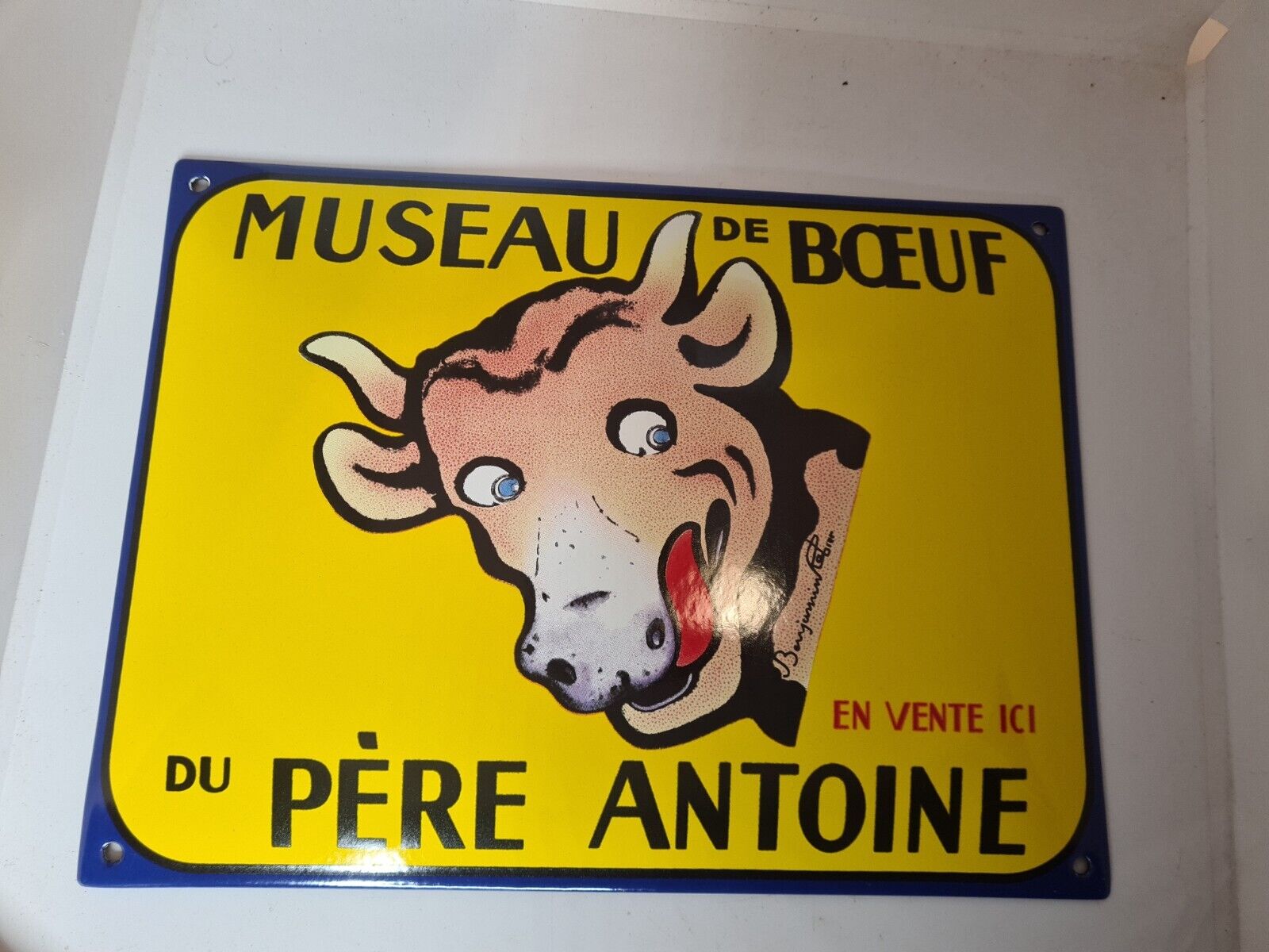 Enamelled ox muzzle plate of Father Antoine