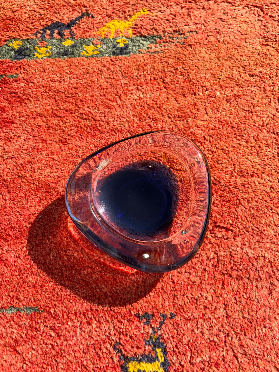 Vintage 60s/70s Murano Sommerso Ashtray Bowl Glass