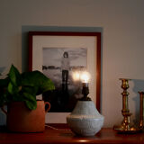 Old cracked ceramic table lamp