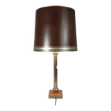 Ancienne lampe style Louis XVI bronze à poser + abat-jour 69 cm S 806