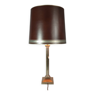 Antique Louis XVI style bronze table lamp + lampshade 69 cm S 806