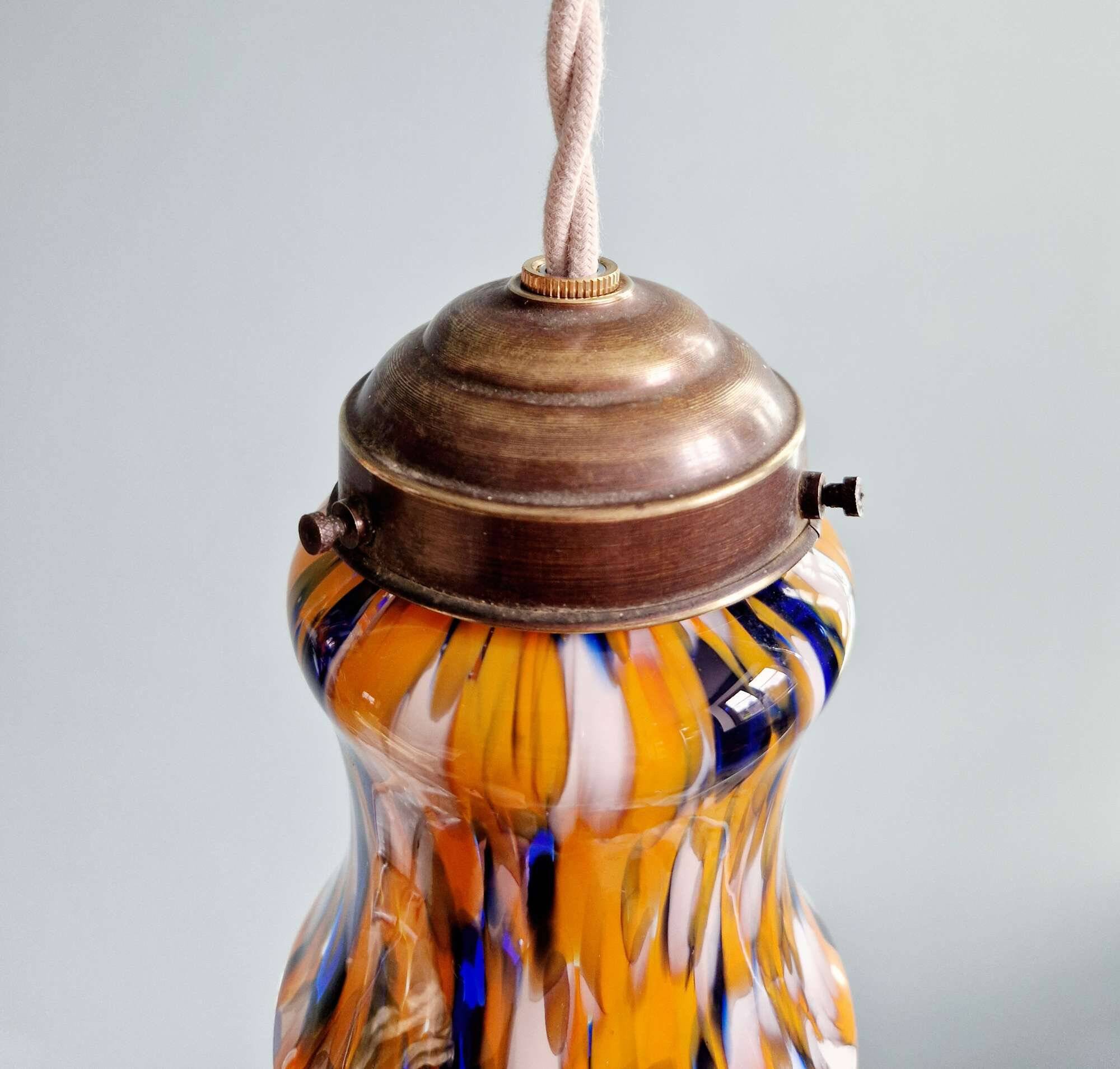 Murano glass pendant/light (2 available), mid-century