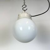 Vintage White Porcelain Pendant Light, 1970s