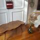 Table low 70s in solid wood tree trunk