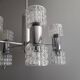 Vintage chandelier - 10 Lights - chrome metal and glass - 1970s