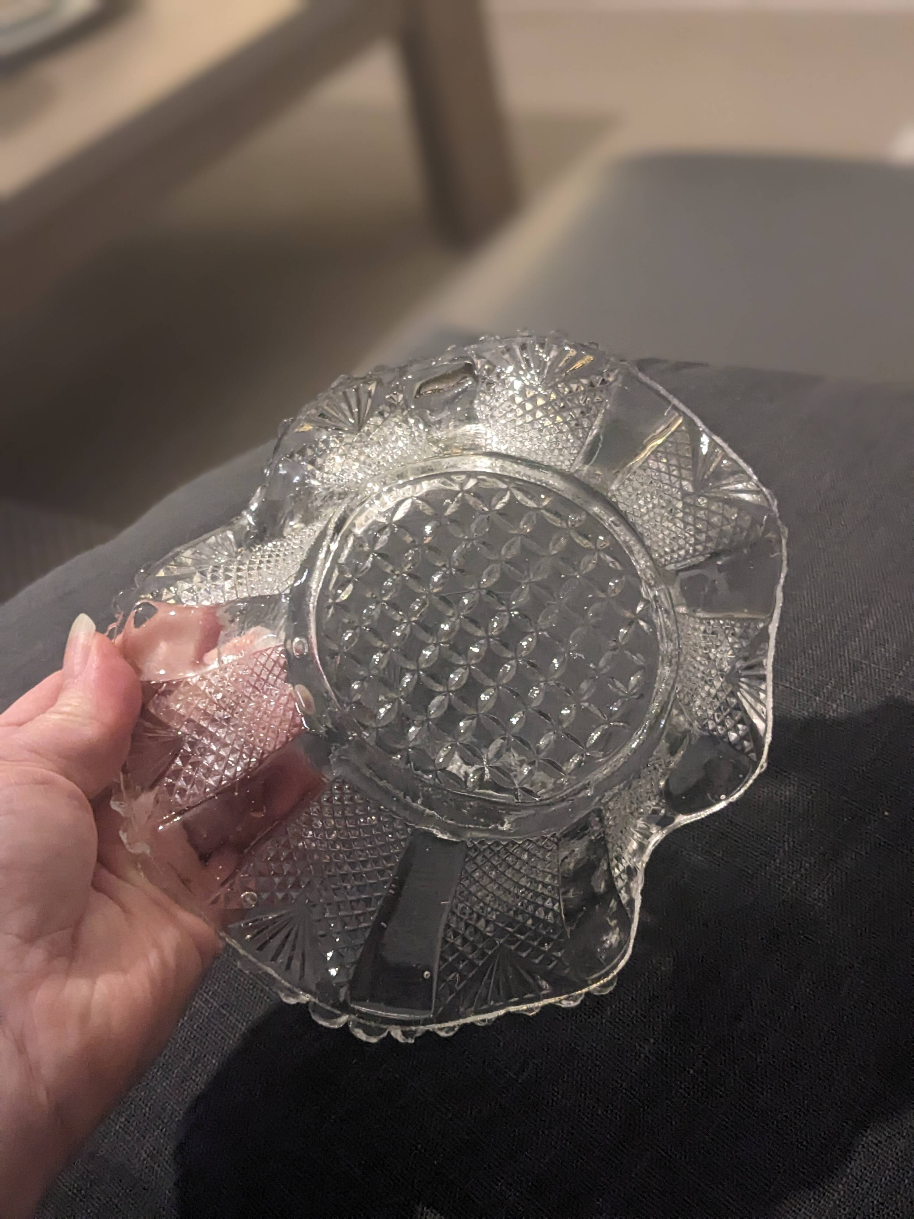 Small glass basket