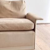 Canapé design 620 en suédine beige par Dieter Rams pour Vitsœ – Mid-Century