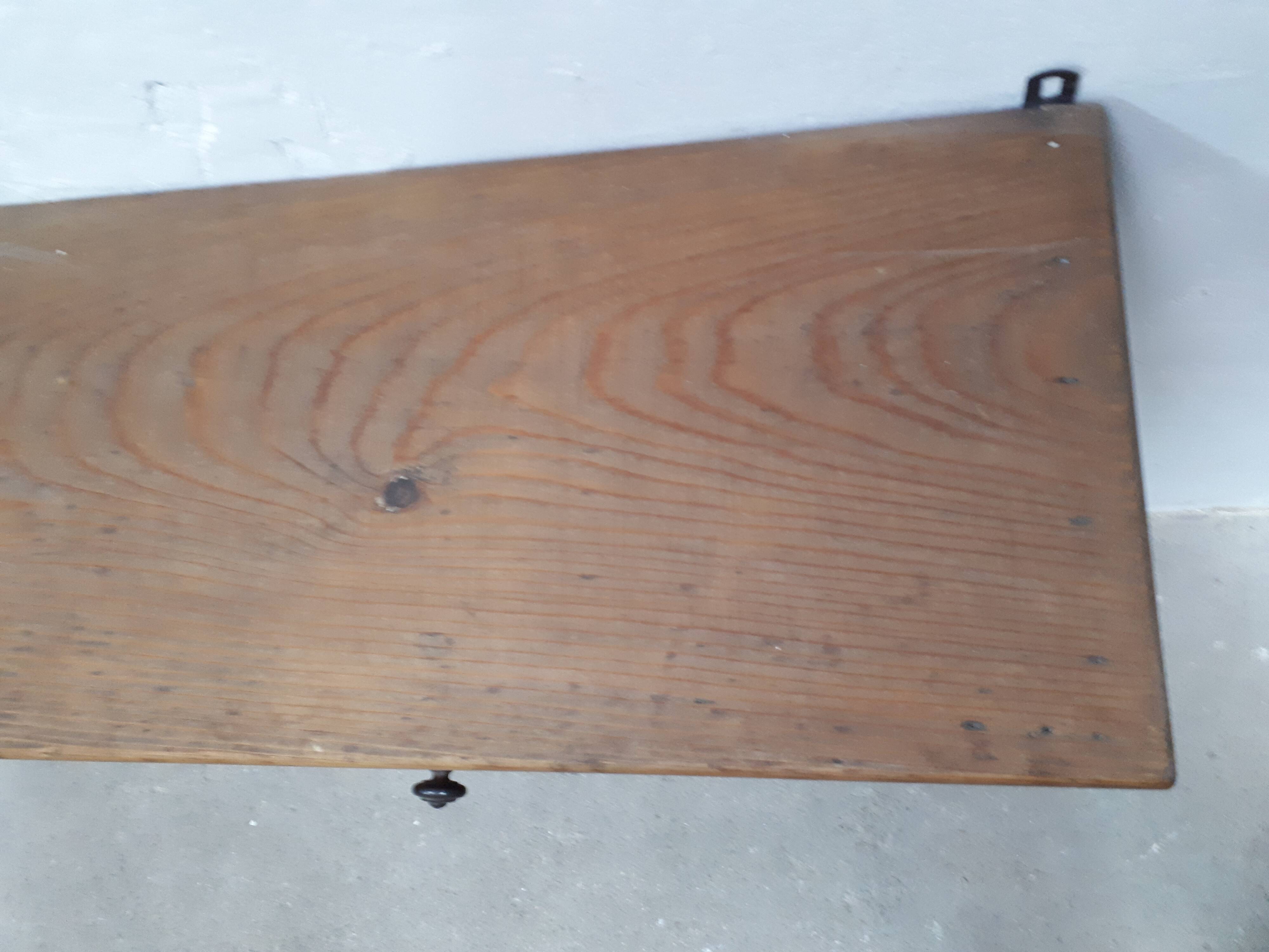 Console bois pieds métal 2 tiroirs