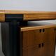 Important walnut executive desk for faram 1957 italy publisher 80's