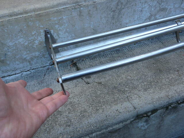 Wall coat rack / Art Deco hat in chrome metal