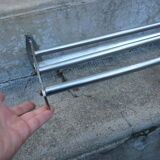 Wall coat rack / Art Deco hat in chrome metal