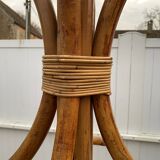Porte manteau en rotin vintage 1970
