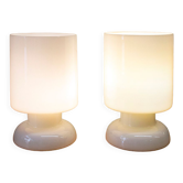 Lampes de table italienne en verre de Murano de Vistosi, années 1970