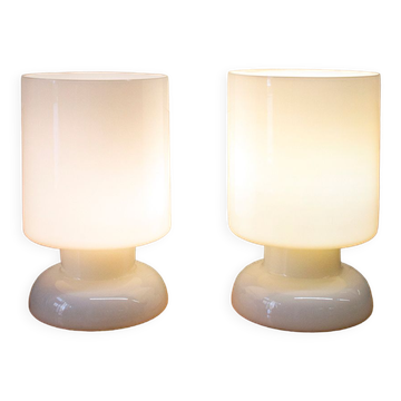 Lampes de table italienne en verre de Murano de Vistosi, années 1970