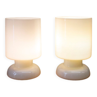 Lampes de table italienne en verre de Murano de Vistosi, années 1970