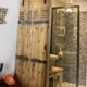 Set of 2 large old louvered shutters