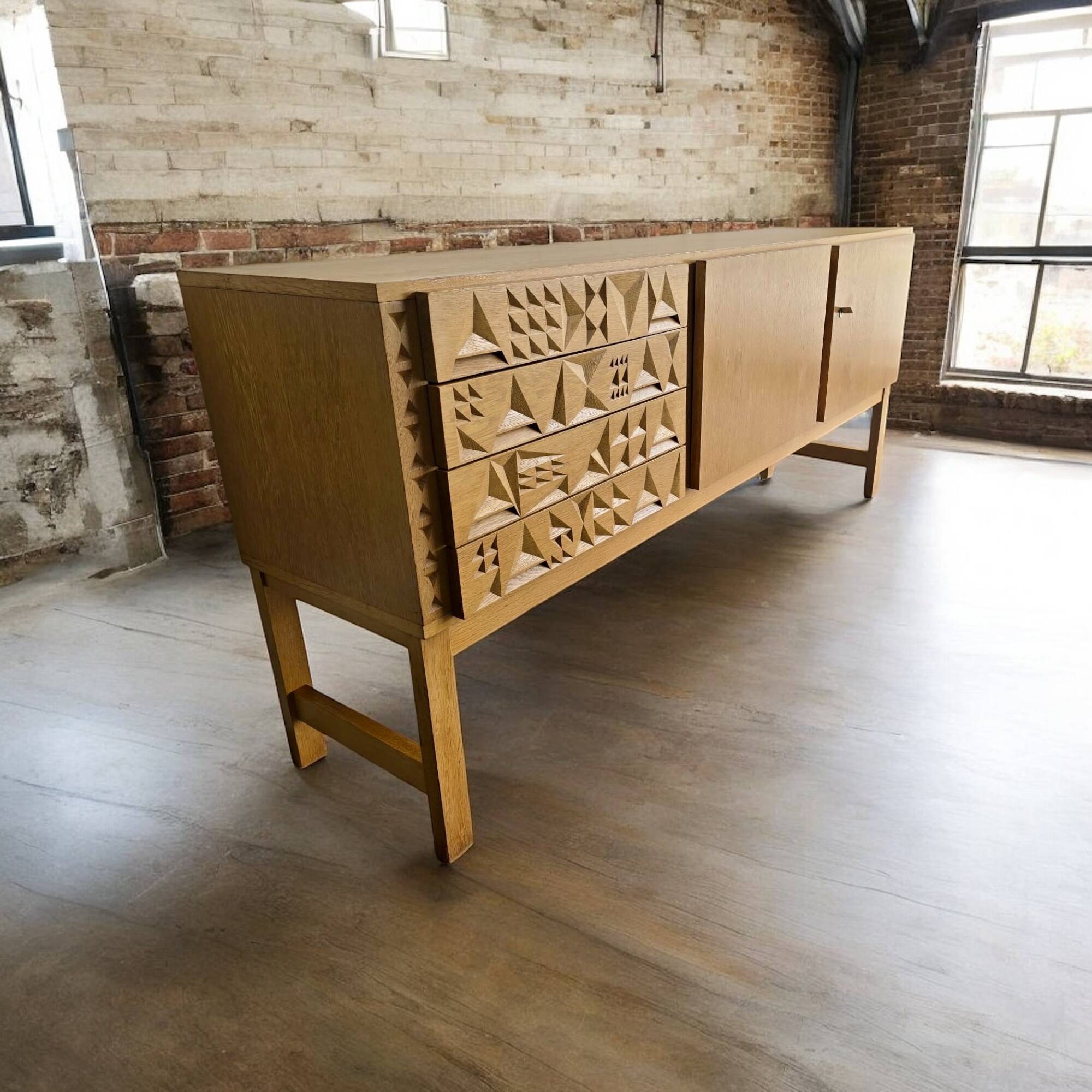 Vintage brutalist sideboard/buffet/chest of drawers