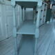 Console vintage 3 plateaux vert de gris
