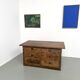 Solid oak trade counter, six drawers, France, circa 1920.
