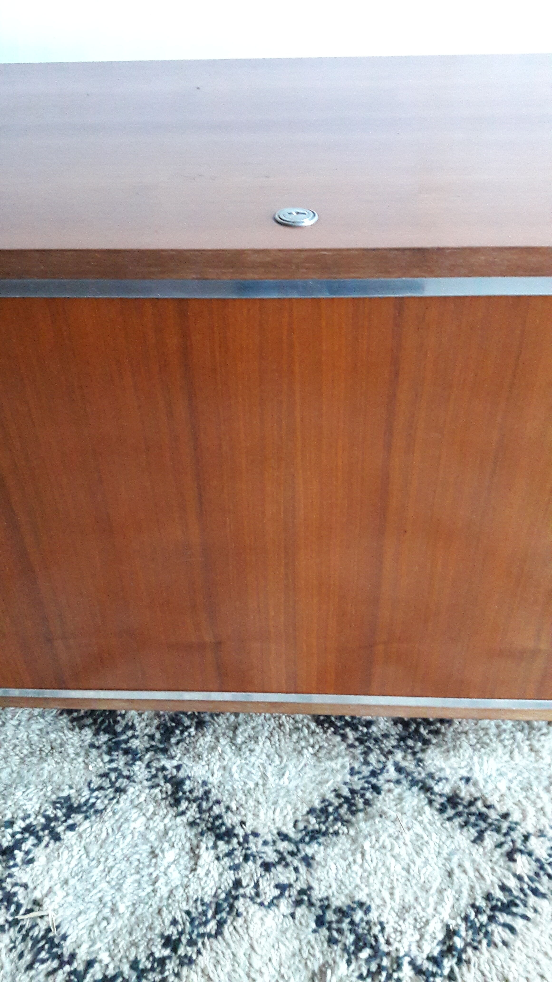 Row 70's chrome and teak plywood