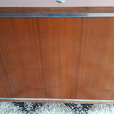 Row 70's chrome and teak plywood