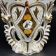 Wedding vase, white porcelain of paris, gold decoration, gilded, flowers, decoration