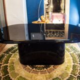 Italian black lacquered wood table from the 1970s