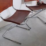 Set de 2 chaises en cuir