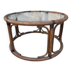 Table basse en rotin