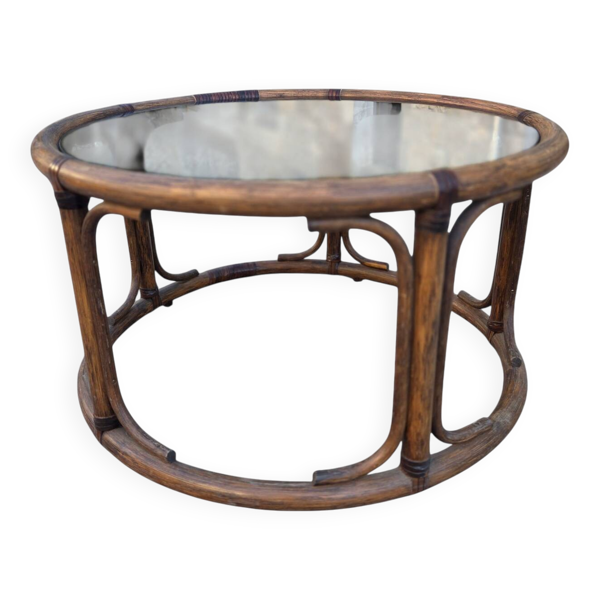 Table basse en rotin