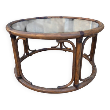 Table basse en rotin