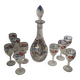 Sevres crystal carafe glass liqueur service