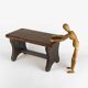 Small old wooden bench or footstool