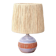 Ceramic lamp by Christian Muratore, raffia shade