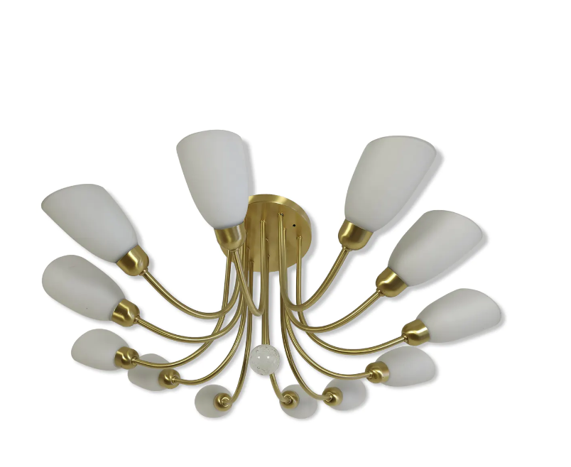 Vintage Hillebrand brass chandelier