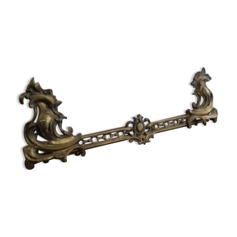 Bronze fireplace bar