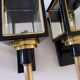 Pair of 1970s vintage lantern interior wall lamps