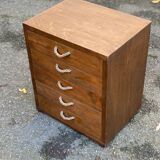 Scandinavian 5-drawer chest in solid pine with rope
