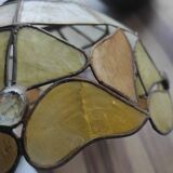 Vintage mother-of-pearl and glass ceiling pendant lampshade