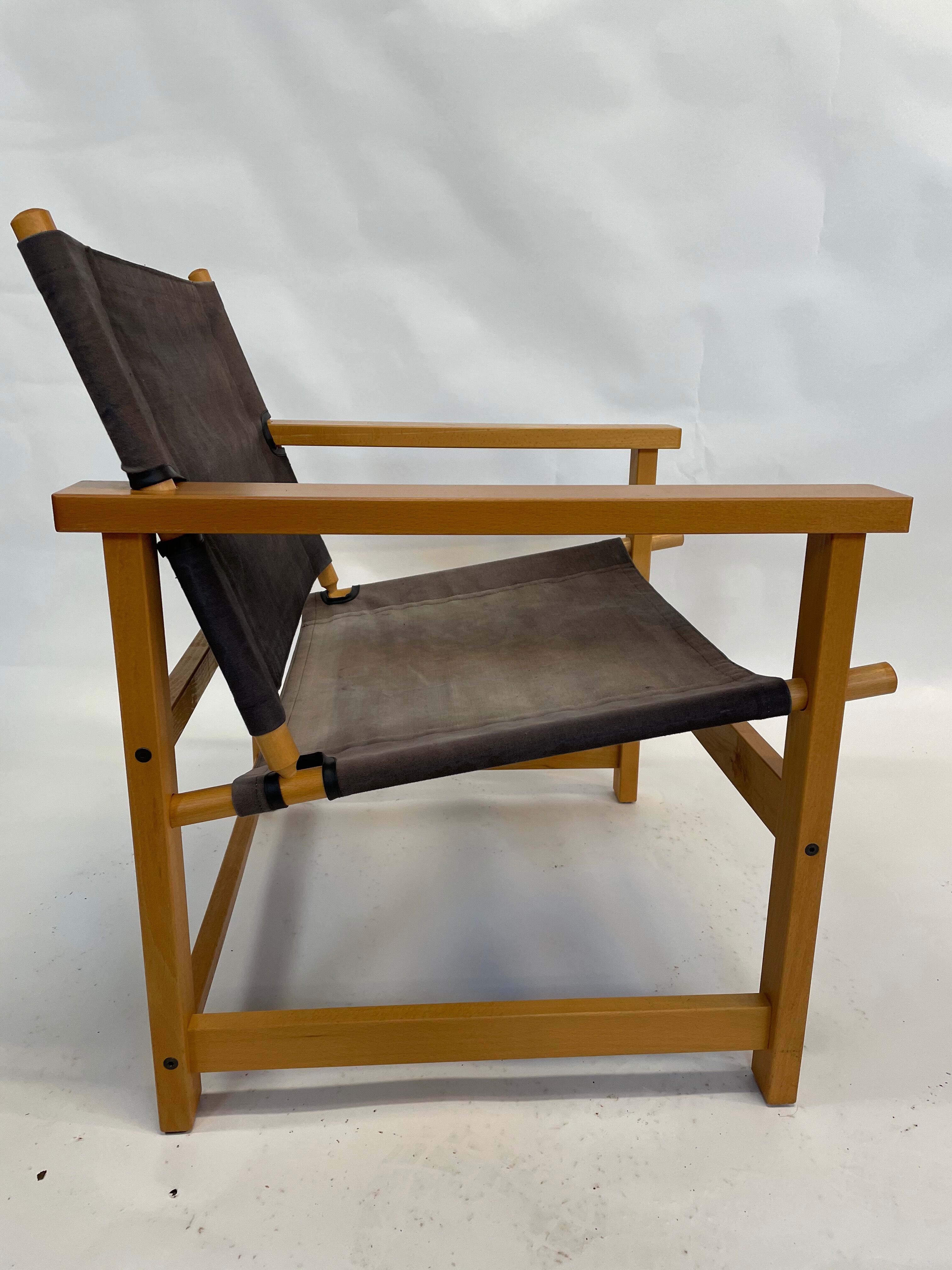 Vintage Safari Chair 1980s Hyllinge Møbler Denmark