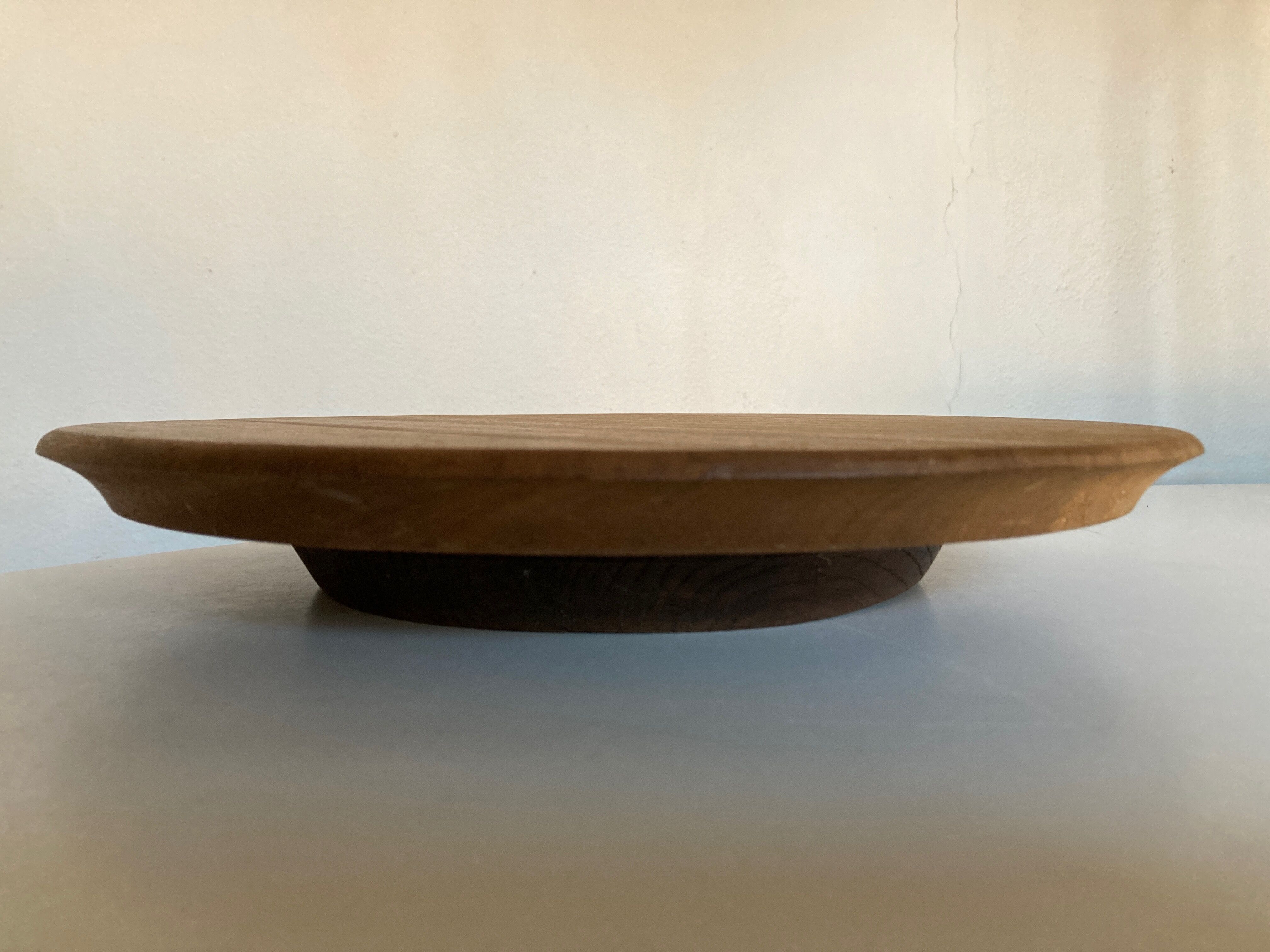 Mid-century modern turntable in solid teak