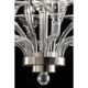 Modern Transparent Linear Murano Glass Chandelier