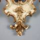 Shelf model with a carved wooden mirror, Baroque style, 19th century.