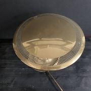 Bauhaus desk lamp, modernist in gilded brass, 1940s